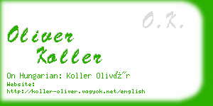 oliver koller business card